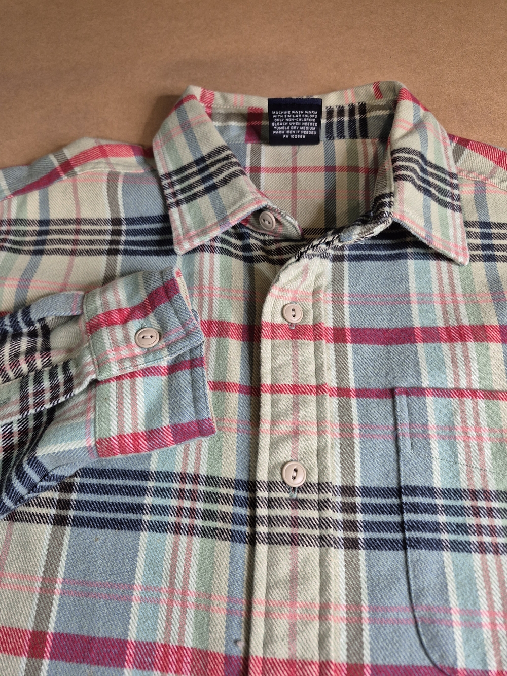 Daniel Cremieux Plaid Flannel Button-Down Shirt in Blue, Pink, Cream